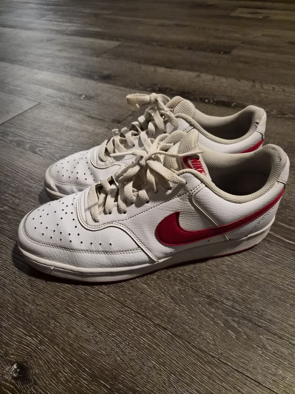 Nike Court Vision Low – White / University Red – Size 11 – Sunday Session Kicks